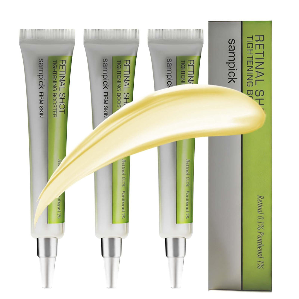 Sampick Retinal Renewal Night Booster bottle closeup for premium night-time hydration.
