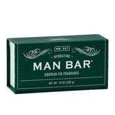 San Francisco Soap Company Siberian Fir Man Bar packaging highlights rugged design and eco-friendly values.