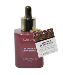 Sand and Fog Jasmine and Cedarwood bottle highlights premium fragrance for all-day wear.
