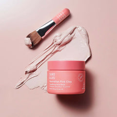 Close-up of Sand and Sky pink clay texture for deep cleansing.