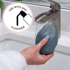 S&T INC. Face Scrubber Open-Cell Foam rinses quickly for easy cleaning.