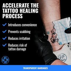 Saniderm latex-free tattoo bandage suitable for sensitive skin