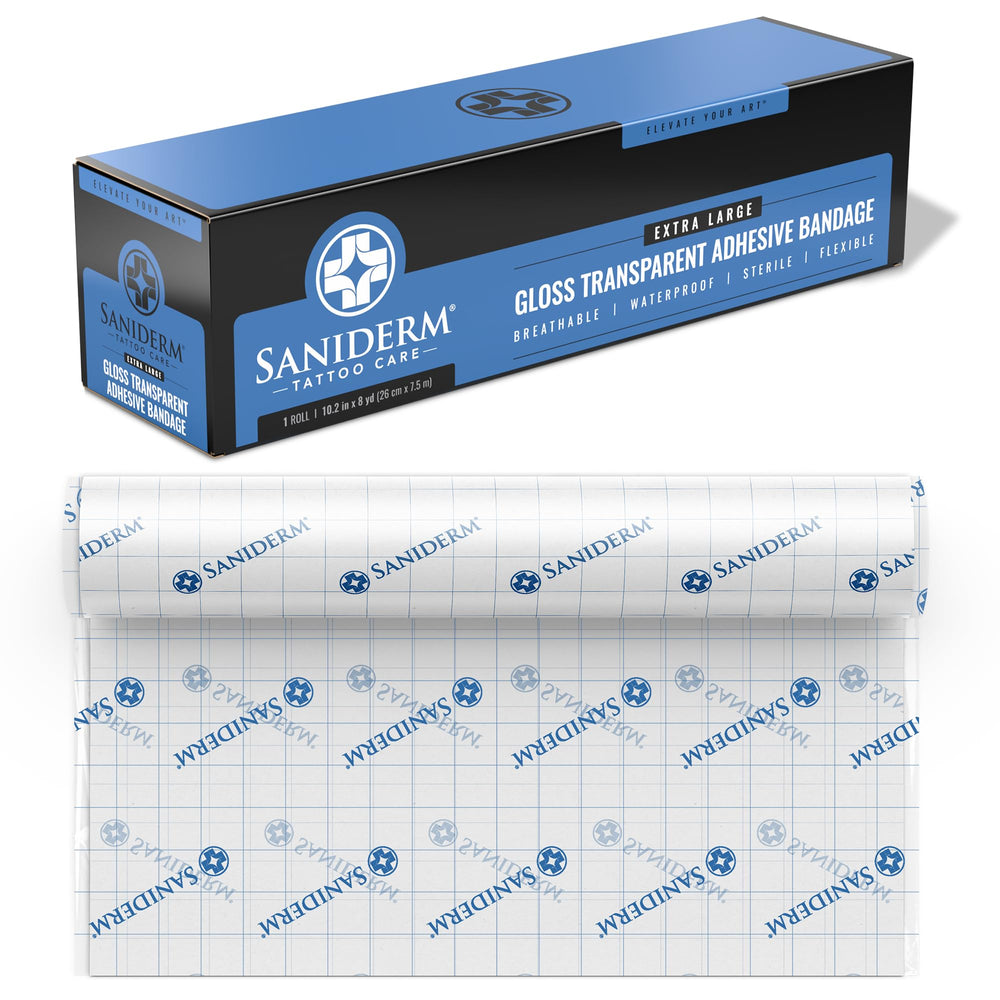 Saniderm Original tattoo bandage roll protecting healing skin