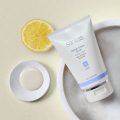 Vitamin C in Sanitas Lemon Cream Scrub brightening the look of skin