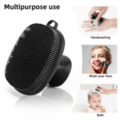 Ergonomic anti-slip handle on SANLESS face scrubber for secure grip
