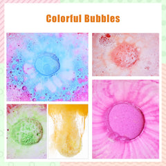 Santrela bomba de baño con colores vivos que no manchan la bañera.