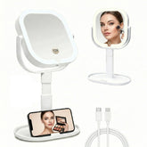 SANYCASA dual 1x/10x magnification mirror for full-face makeup and detailed work.