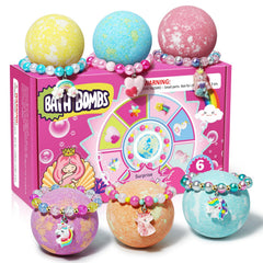 sanyi bomba de baño unicornio con brazalete dentro para niñas