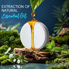 Sanyi shower steamers in a morning routine setup, energizing your shower.