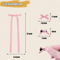 SAOROPEB black 1.57 inch mini bow clip for versatile everyday wear