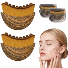 Saparay lymphatic contour brush with curved ergonomic handle for easy at-home contouring.