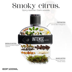 Sapil Intense Noir bottle top view showcases premium bottle design for gifting