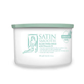 SATIN SMOOTH Aloe Vera pot wax bottle—soothing formula for sensitive skin