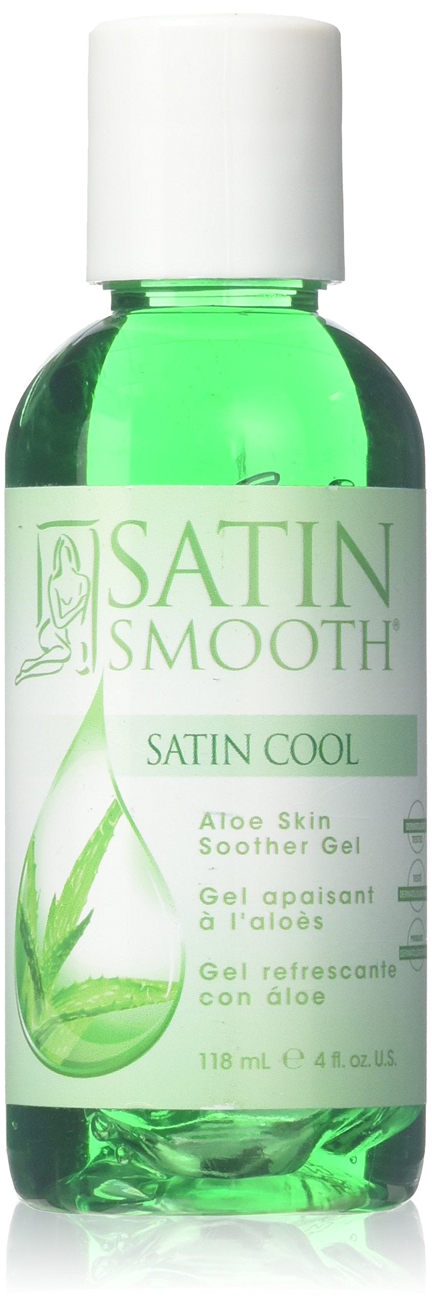 SATIN SMOOTH gel aloe vera refrescante en botella para calmar la piel tras depilación