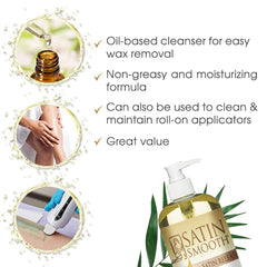 Satin Smooth multipurpose cleaner cleans wax tools like roll-ons and warmers.