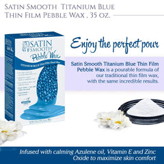 SATIN SMOOTH pebble-texture wax application ideal for efficient removal on coarse hair.