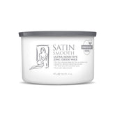 Satin Smooth Ultra Sensitive Wax jar for gentle, skin-safe hair removal.
