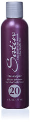 SATIN SMOOTH Satin Oxide Developer 20 Volume bottle for even color lift.