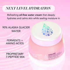 Saturday Skin Waterfall Glacier Water Cream gel texture delivers quick, oil-free hydration.