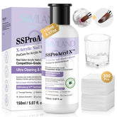 SAVILAND acrylic brush cleaner bottle, 5 oz, quick cleansing for pristine brushes.