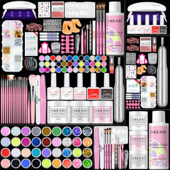 SAVILAND acrylic nail kit contents for a complete home manicure