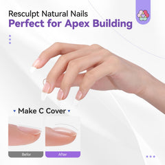 SAVILAND Builder Nail Gel Kit — nude gel for elegant, reinforced nails with natural curves.