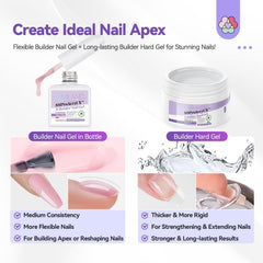 SAVILAND Builder Nail Gel Kit — pink gel for customizable color and smooth coverage.