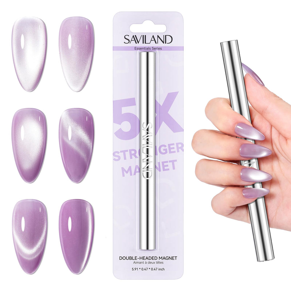 SAVILAND Cat Eye Magnet Wand with ergonomic grip for comfortable manicures.