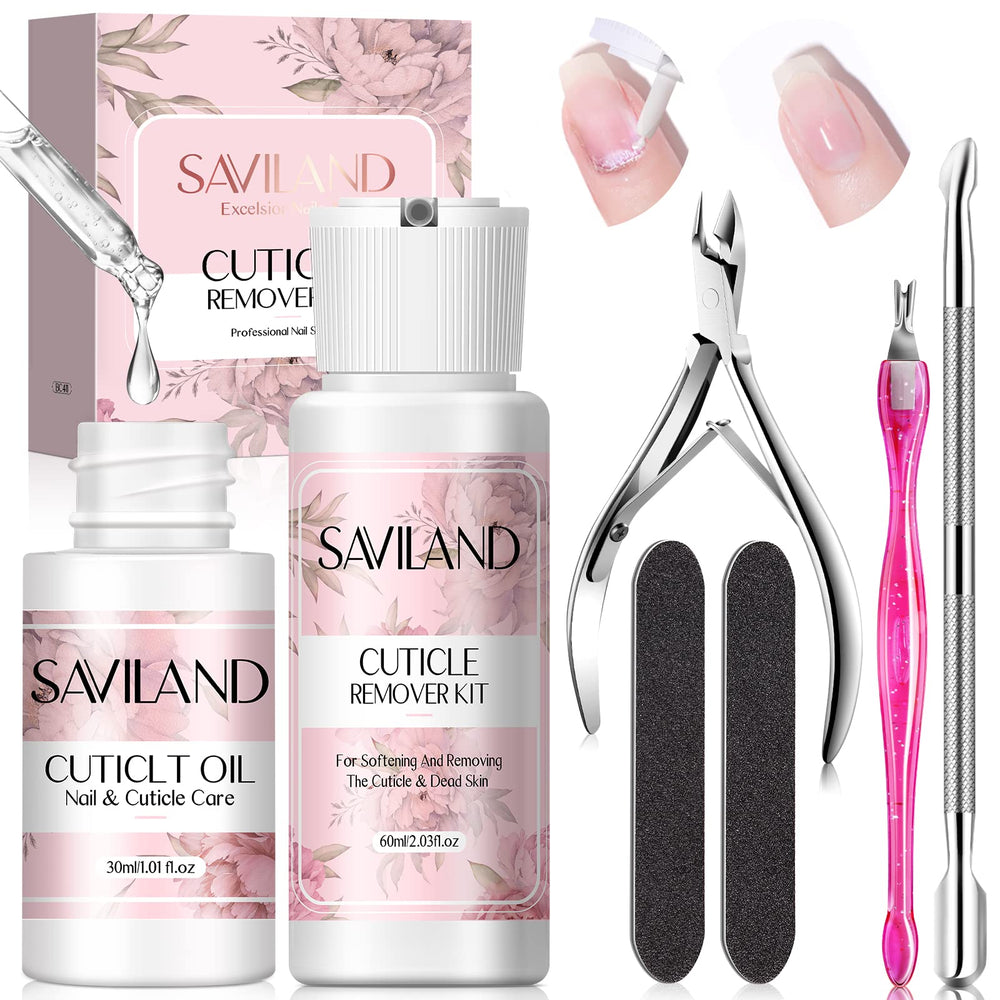 SAVILAND crema quitacutículas 60 ml, suaviza para manicura en casa