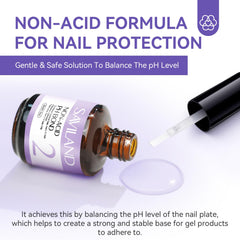 Saviland dehydrator brush close-up highlights quick oil removal for clean nail beds.