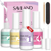 SAVILAND dip base liquid bottle for smooth, durable at-home manicure.