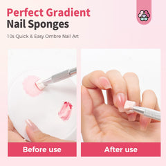 SAVILAND esponjas ombre textura suave que no absorbe exceso de esmalte