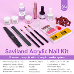 SAVILAND 100 nail forms ready for extensions with clean edges.