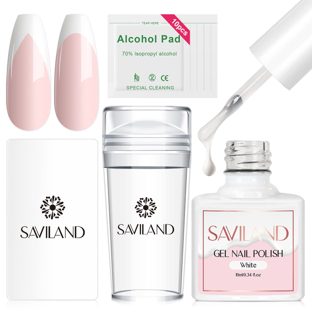 Saviland French Tip Nail Stamper Kit for easy at-home manicure and precise tips.