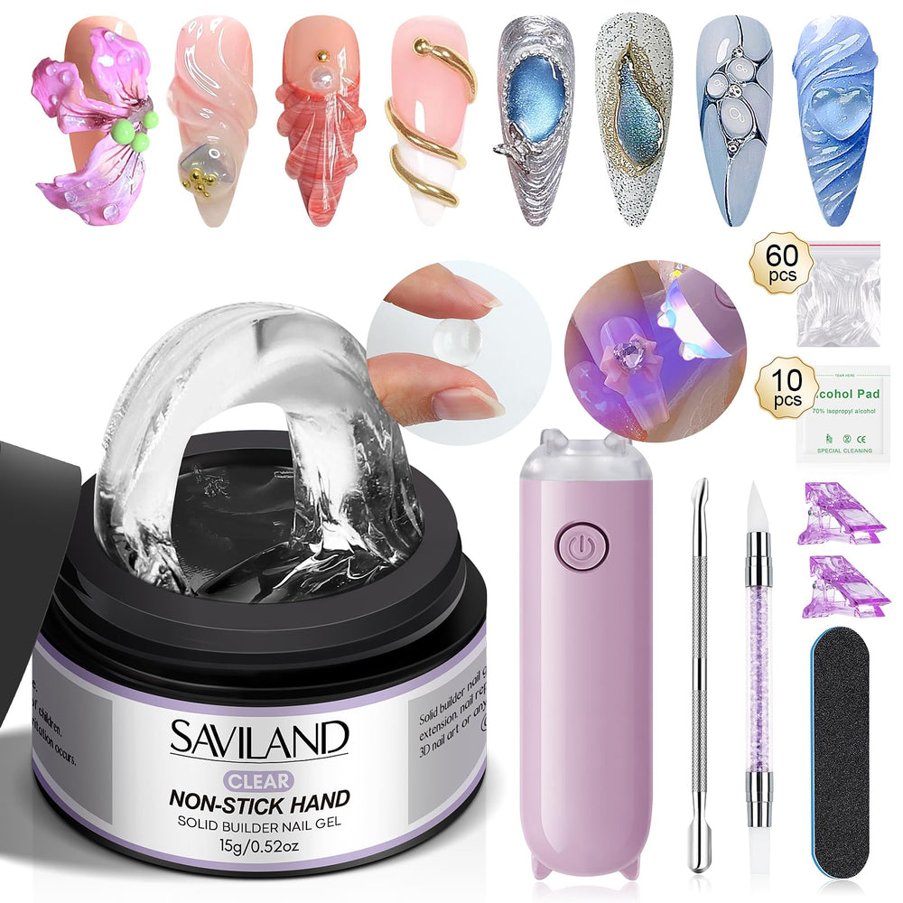 SAVILAND gel builder resistente de 15 ml para extensiones duraderas