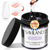 SAVILAND gel constructor claro 100 g para extensiones y fortalecimiento de uñas.