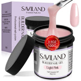 SAVILAND gel de construcción para uñas en botella, ideal para extensiones naturales en casa.