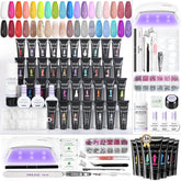 SAVILAND Hema-Free poly gel kit color palette for easy at home nail art.