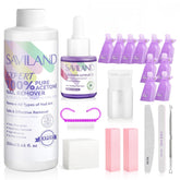 SAVILAND kit-quitasmalte gel profesional para retiro suave
