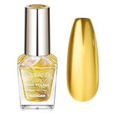 SAVILAND metallic gold nail polish bottle with a high-gloss finish for quick color