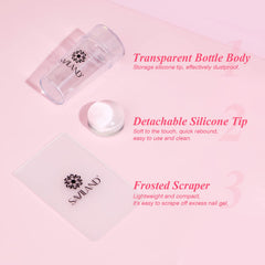 Saviland nail stamping scraper helps clean edges after each stamp.