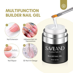 Brocha acrílica SAVILAND para aplicar gel con control.