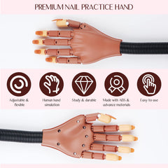 Saviland Practice Hand con dedos móviles para practicar uñas