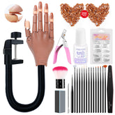 Saviland Practice Hand, mano de entrenamiento para uñas acrílicas, manejo flexible