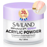 SAVILAND ultra-smooth clear acrylic powder bottle for precise bead formation.