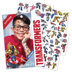 Savvi Transformers tatuajes temporales 50 diseños, ideal para fiestas infantiles
