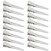 SBYURE 100 pack 1.77 inch single prong duckbill clip with silver setting for secure pin curls