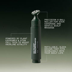 Bio-Pilixin rollerball in use, massaging the hairline area.