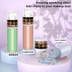 Scarman Glint-Rainbow brillo en hombros y cabello para fiestas luminosas