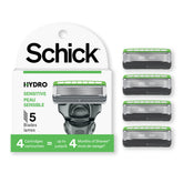 Schick Hydro 5 Sense sensitive skin refill 4ct for smoother, irritation-free shaves